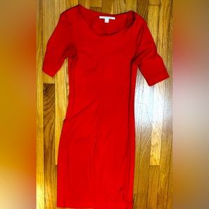Diane Von Fustenberg red dress. Size small. below the knee. good condition